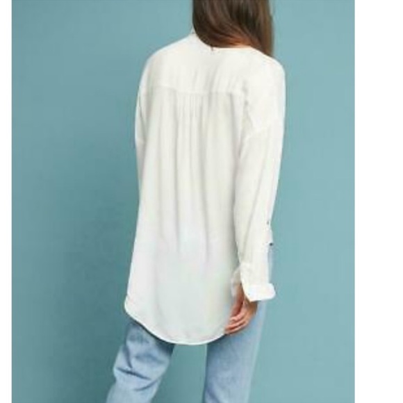 Anthropologie Maeve button up tie front top - Picture 10 of 10